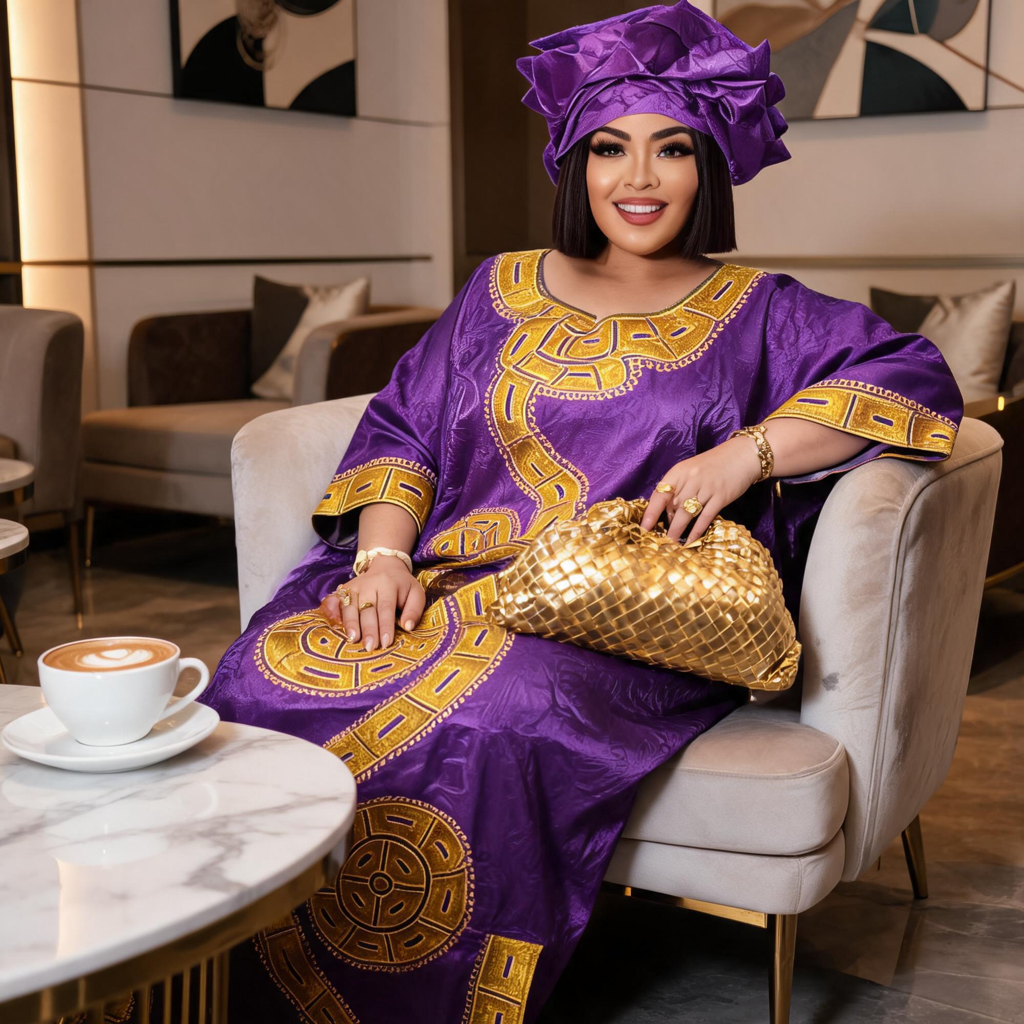Robes africaines pour femmes grande taille, robe longue avec écharpe, design brodé Bazin Riche
