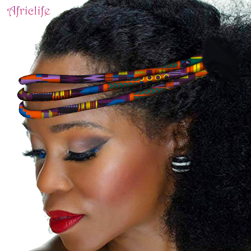 Bande de Sauna à Imprimé Africain, Accessoire Fait à la Main, Coloré, Kente, 3 Brins, Vibrant, Afrocentrique, WYB599