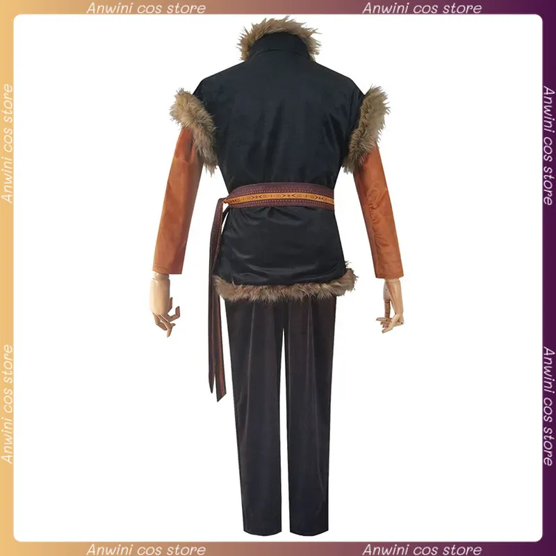Costume de cosplay Anime Kristoff, ensemble complet, hauts, pantalons, ceinture, costumes de jeu de rôle pour hommes adultes, tenues de fête fantaisie, costumes de carnaval