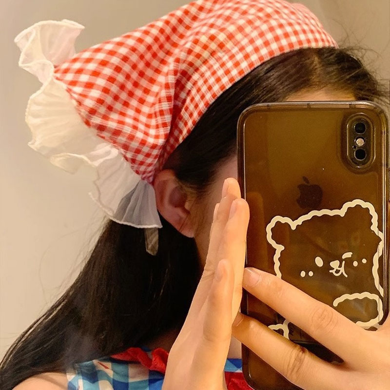 Boho bandeaux dentelle Tartan cheveux cravate élastique bandeau Floral tête foulard cheveux foulards Bandanas pour femmes filles
