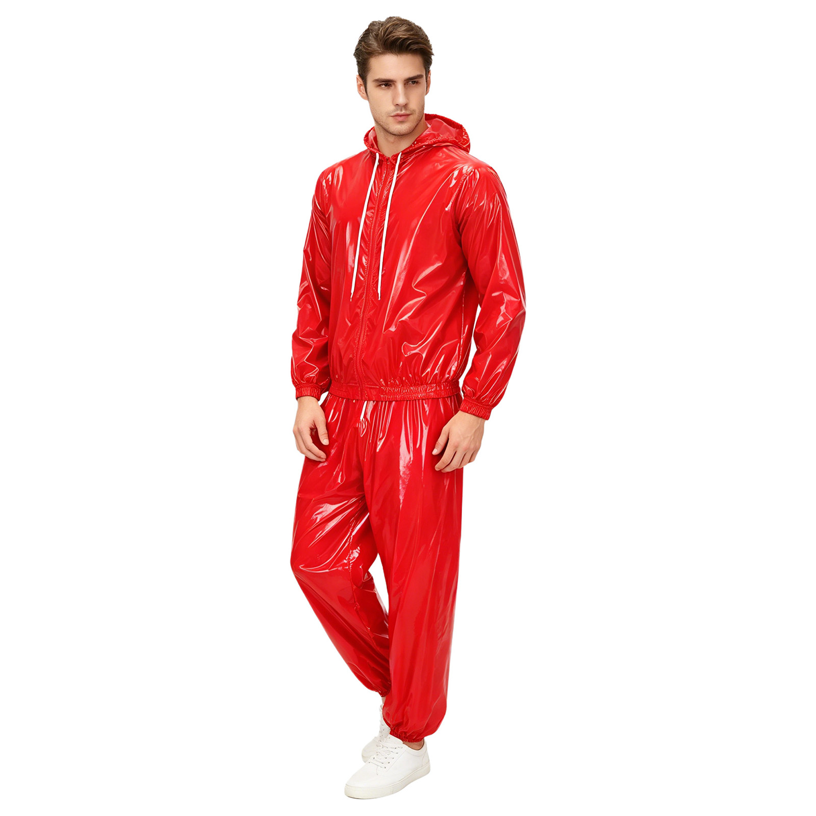 Ensemble imperméable décontracté pour homme, veste coupe-vent et pantalon pour la danse hip-hop, le sport, la natation, les soirées et les clubs