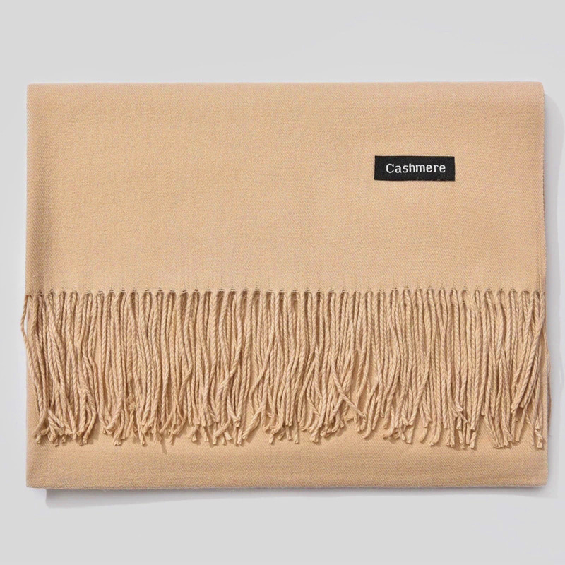 250g grand doux soyeux Pashmina châle écharpe en couleur unie pur hiver chaud laine cachemire dames printemps foulards pour femme