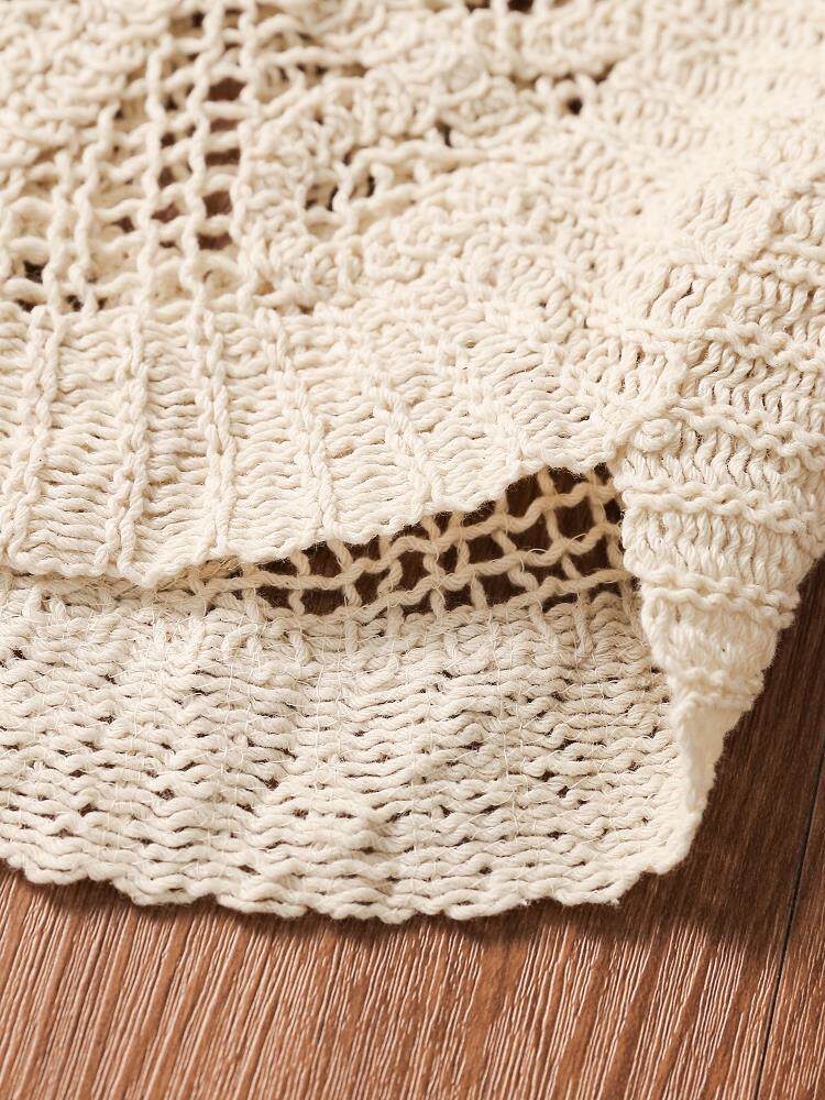 Gilet en crochet bohème pour femme, sans manches, semi-transparent, en dentelle ajourée, style bohème, pour festival d'été, Cottagecore