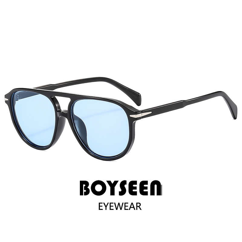 BOYSEEN plage lunettes de soleil homme été Orange lunettes de soleil UV400 peut faire des lunettes de Prescription grand cadre lunettes bleues