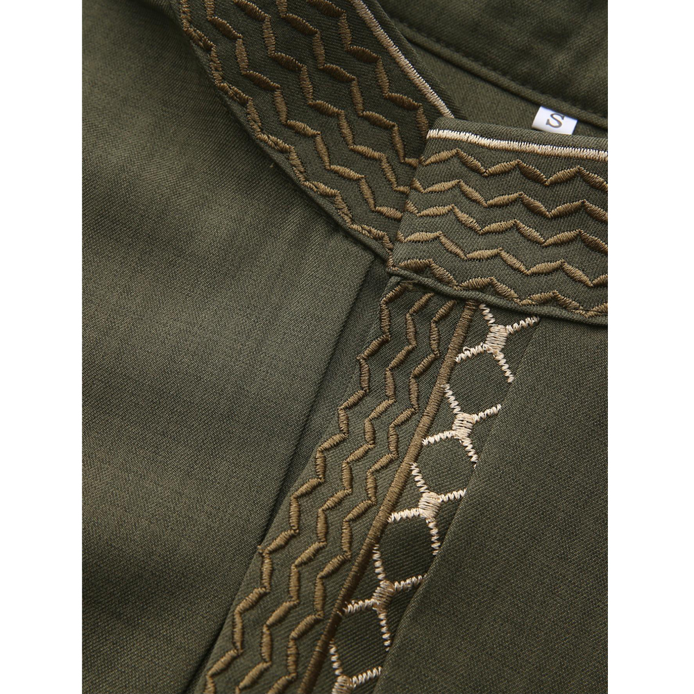Nouvelle robe islamique musulmane pour hommes, thobe à manches longues, broderie classique, robe de style ethnique arabe, robe décontractée formelle pour hommes, robe de prière
