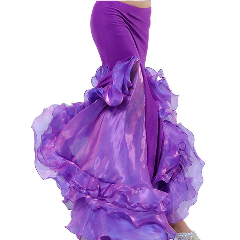 Femmes en mousseline de soie danse du ventre jupe Costume adulte arabe pratique leçon classe porter robe fête Performance Dancewear Costume tenue