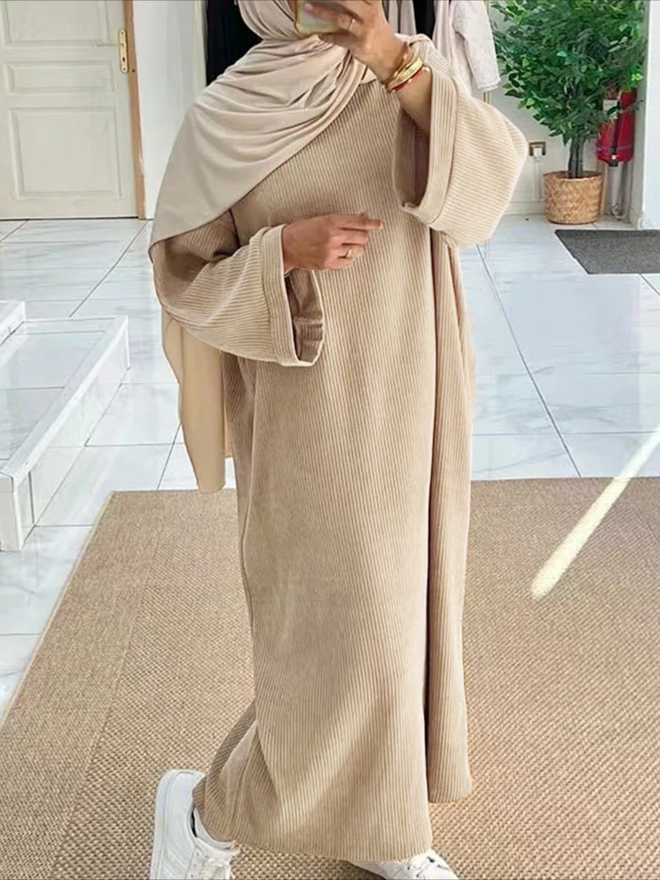 Robe de ramadan pour femmes musulmanes, robes modestes, Jalabiya éducatif, Abayas arabes saoudiens marocains, Kaftan de Dubaï, Robe d'automne et d'hiver, Eid, 2024