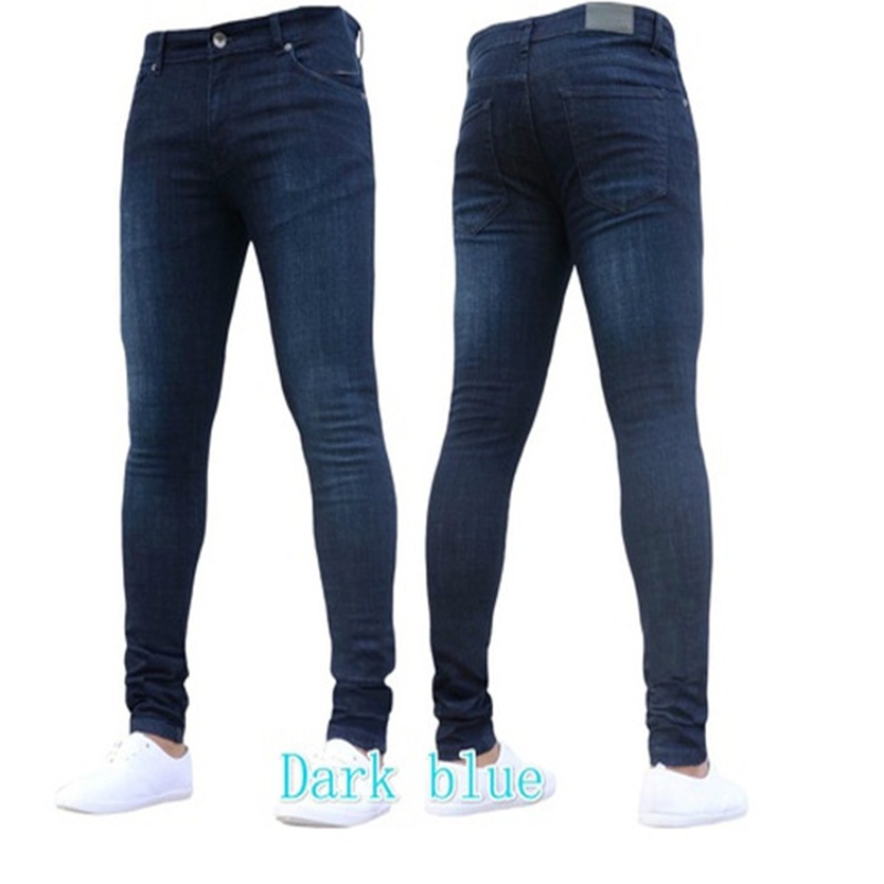 Hommes noir jean coupe ajustée qualité gris décontracté homme jean pantalon coupe maigre hommes pantalon Hip Hop Streetwear coton Denim pantalon