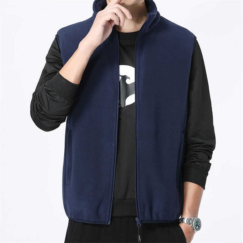 2026 printemps automne hommes gilet décontracté mode mâle sans manches veste manteaux hommes col montant fermeture éclair gilets vêtements surdimensionnés