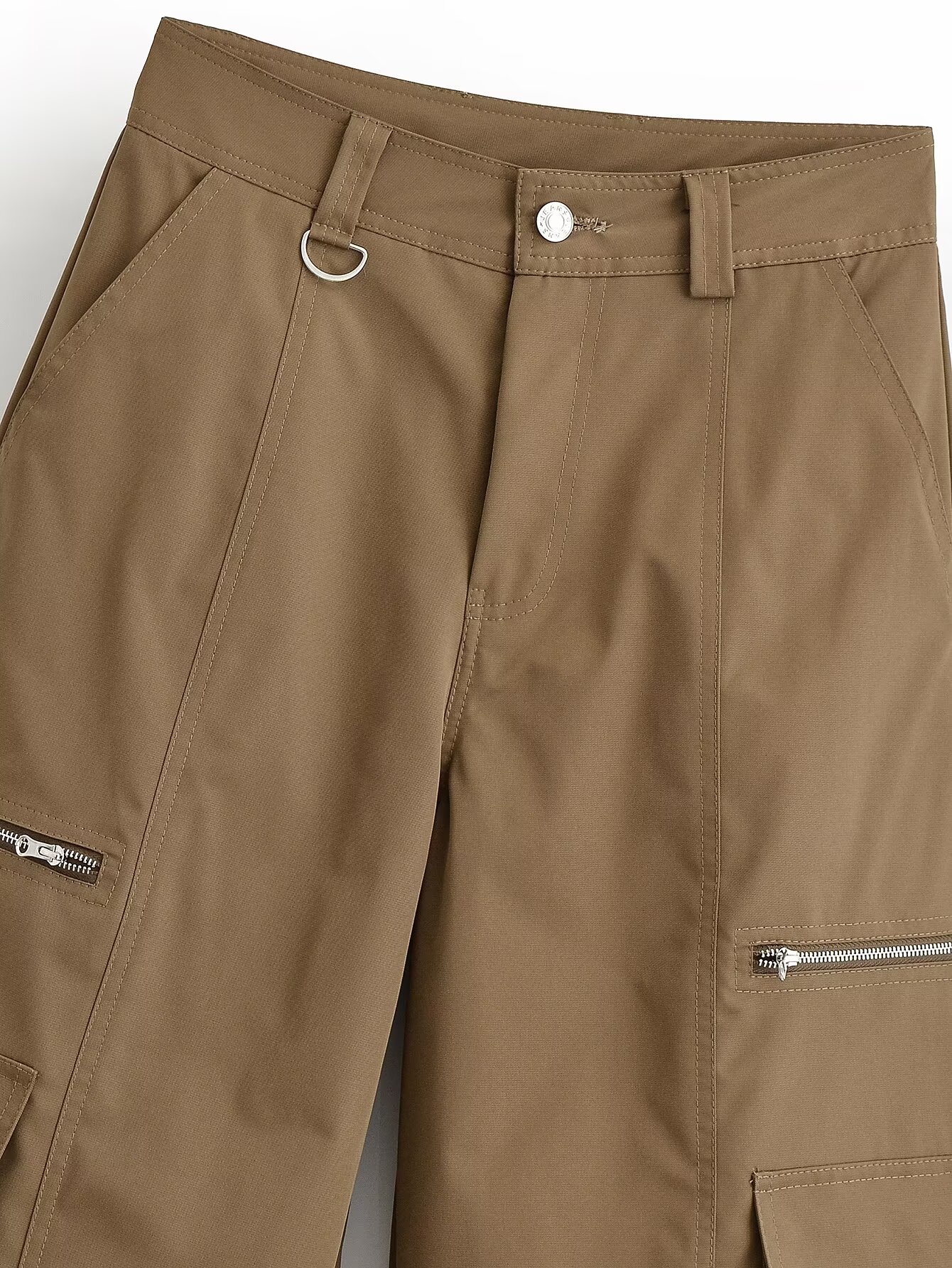 KONDALA Mode 2026 – Nouveauté : Ensemble décontracté vert armée pour femme, col rond, gilet plissé ample + pantalon long à poches, style vintage chic