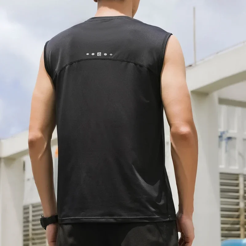 Débardeur basique pour hommes, grande taille 7xl 8xl 9xl, été, solide, noir, blanc, t-shirt sans manches, t-shirt de gymnastique, vêtements de sport, gilet surdimensionné