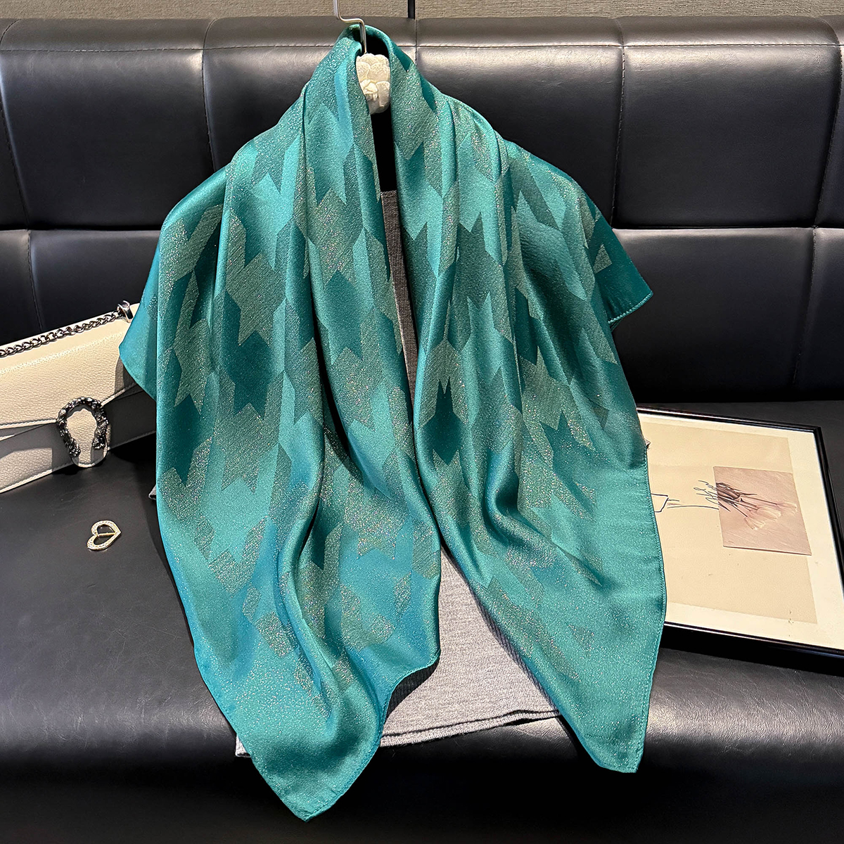 Hijab bohème pour femmes, marque de luxe, doux, Long châle carré musulman, protection solaire, sortie d'été, dernière collection 2025