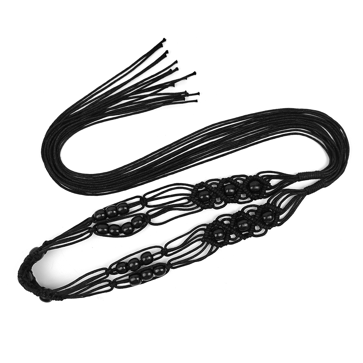 Ceinture en corde tressée de style ethnique, ceinture bohème pour femme, accessoire pour robe avec taille cintrée