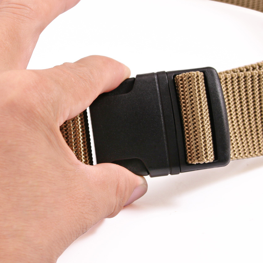 Ceinture pour hommes sans métal boucle en plastique ceinture toile de haute qualité pour ceinture en Nylon ceinture tactique ceinture tissée extérieure ceintures neutres