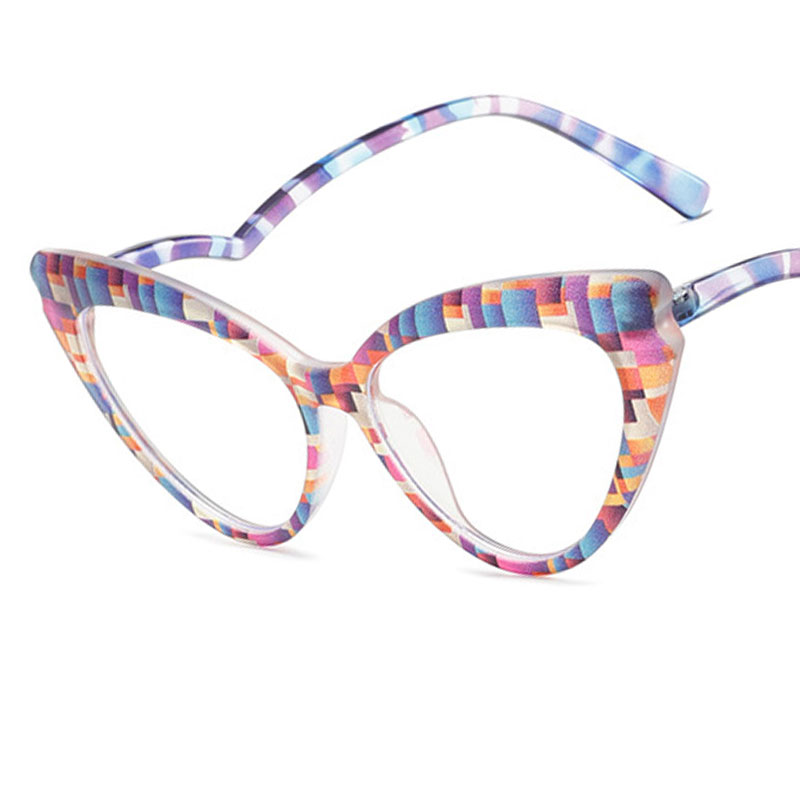 Lunettes de lecture œil de chat Chic pour femmes, Anti-lumière bleue, de luxe, pour ordinateur presbytie, monture Patchwork colorée, 2026
