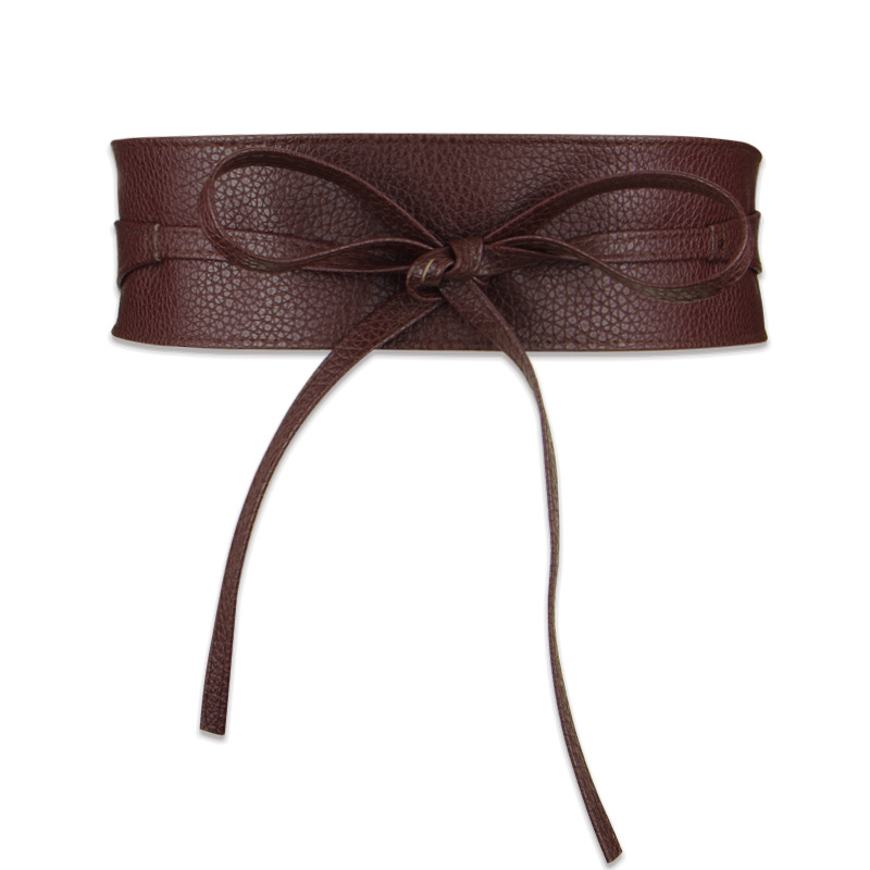 Nouvelle ceinture large pour femme, simple et polyvalente, avec nœud papillon, ceinture corset, accessoire décoratif pour robes
