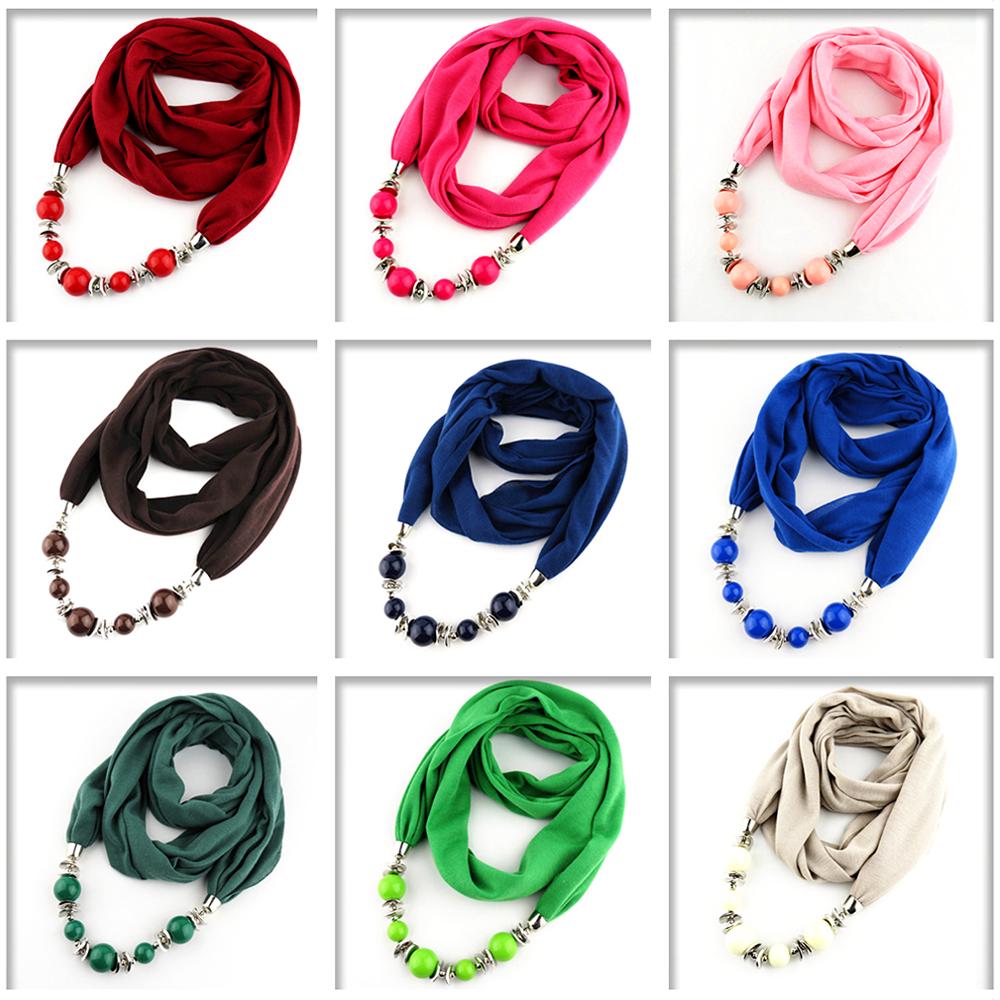 Collier ethnique unique 9 couleurs avec pendentif en résine, foulard statement pour femme, style bohème