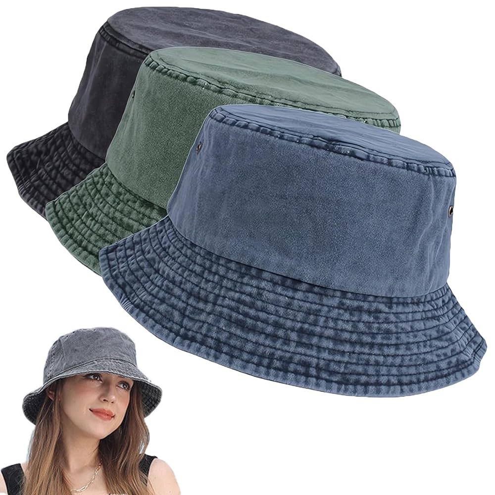 Nouveau Chapeau Bob Unisexe Tendance en Jean Délavé – Casquette Panama pour Hommes et Femmes, Idéal Été, Extérieur, Décontracté, Protection Solaire, Visière, Chapeau de Pêcheur