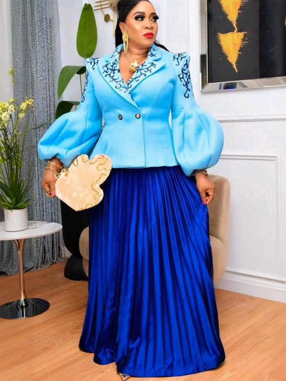 Vêtements africains pour femmes, ensemble 2 pièces, hauts et jupes, costumes Dashiki Ankara, robe à paillettes, grande taille, robes de fête de mariage turquie
