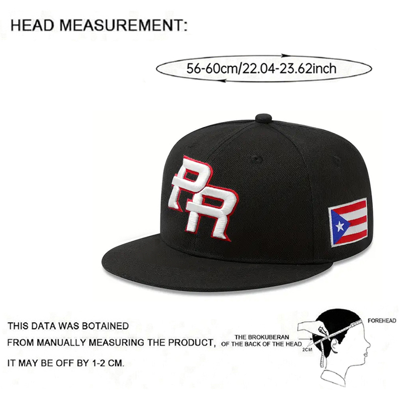 2025 Mode et créatif nouveau chapeau à bord plat PR Porto Rico drapeau latéral Hip Hop chapeau loisirs de plein air quotidien parasol chapeau chapeau de baseball
