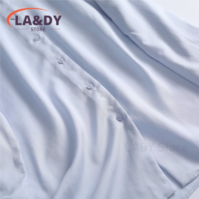 Chemise à manches longues pour femmes, coupe ample, col classique, respirante, idéale pour le bureau et les occasions décontractées en automne.
