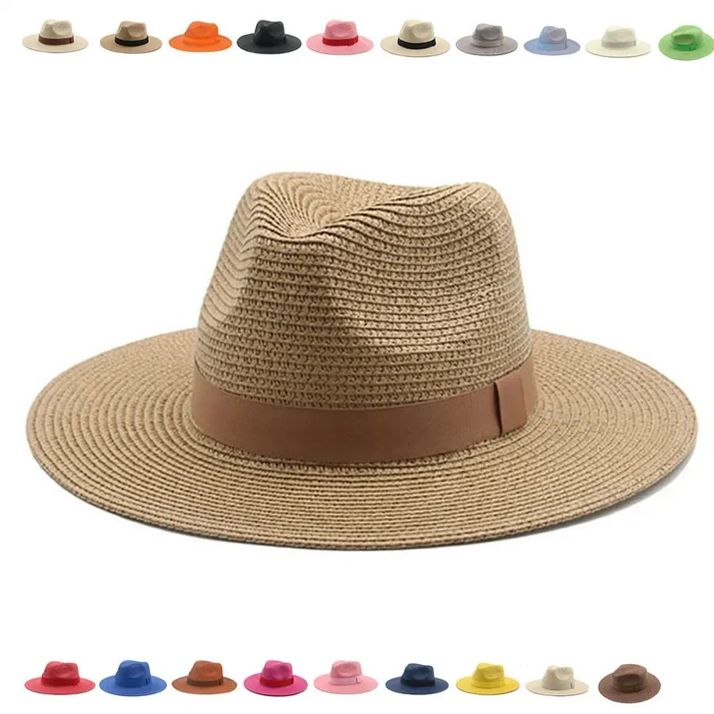 chapeau femme casquette femme chapeau de paille chapeau homme Chapeaux seau pour femmes, ruban kaki blanc, chapeaux de paille po