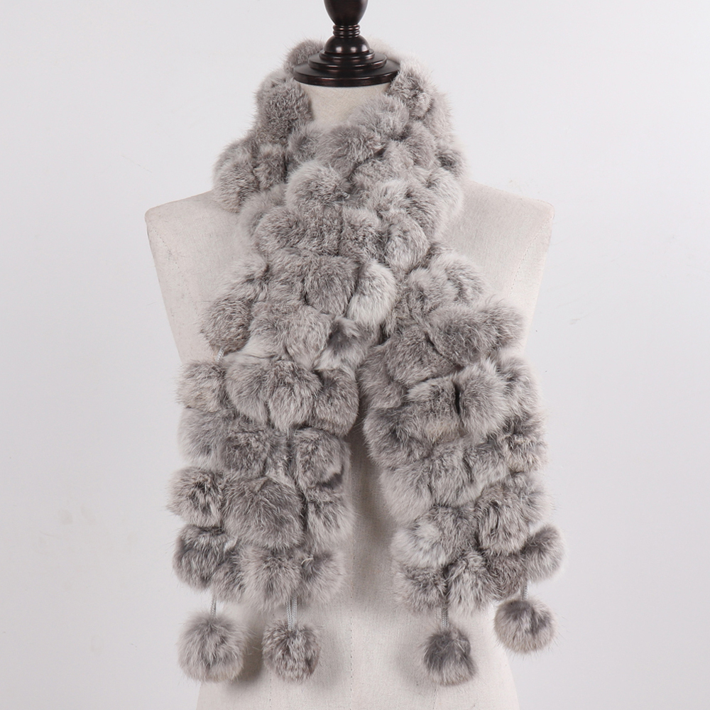 Écharpe chaude d'hiver pour femme en vraie fourrure de lapin, promotion exceptionnelle, cache-cou en fourrure de lapin naturelle 2026, écharpes 100 % fourrure véritable pour femme, vente en gros et au détail