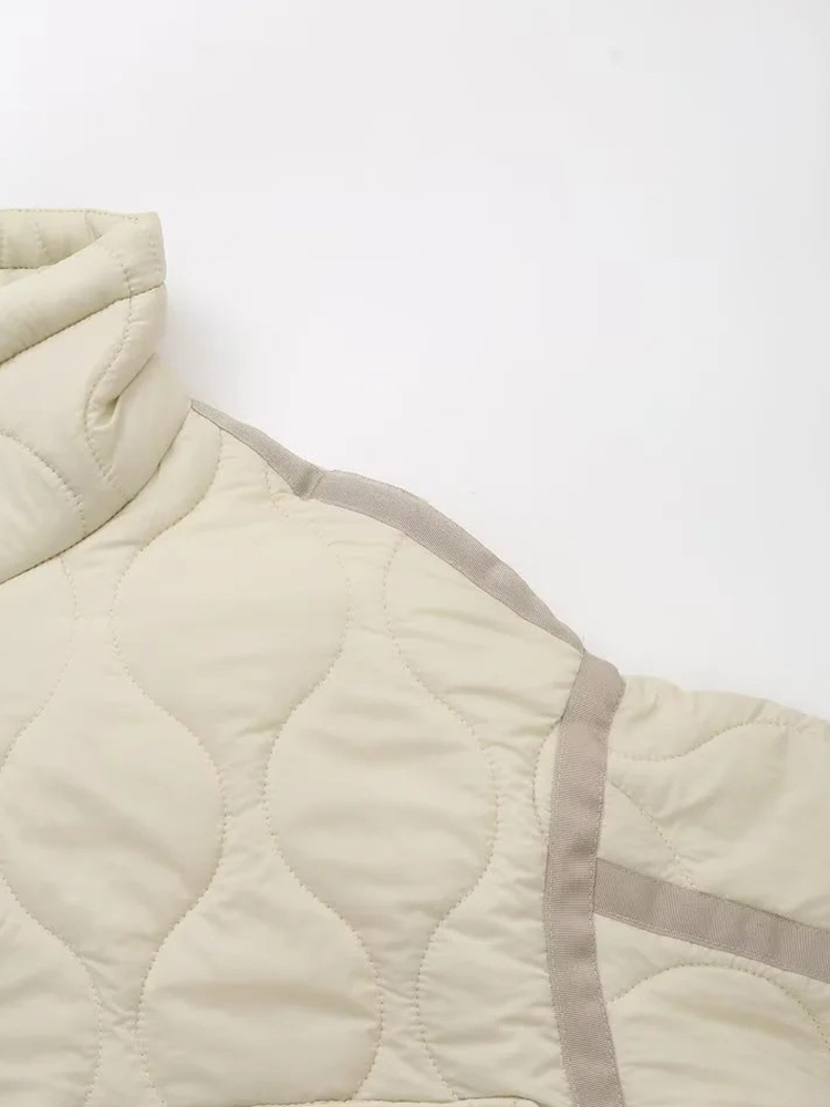 Femmes automne nouvelle mode veste en coton ample manteau court Chic à manches longues vêtements en coton vêtements d'extérieur Muje