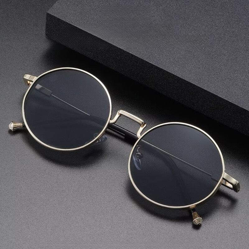 Lunettes de myopie à monture ronde en métal personnalisées pour femmes, à la mode, neutres, de haute qualité, pour la conduite, Punk, nouvelle collection 2025
