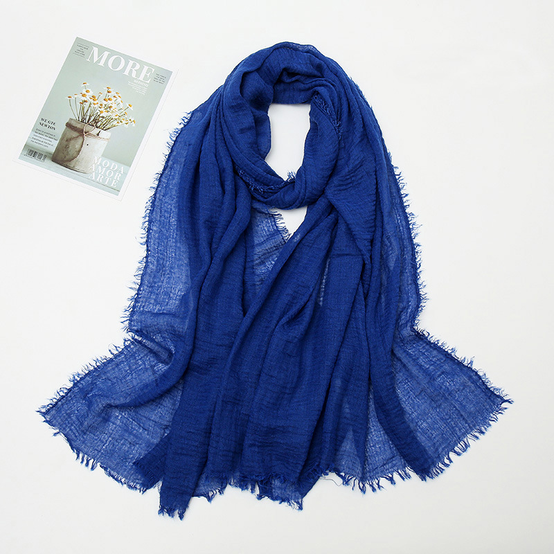 Écharpe en coton et lin pour femme, foulards fins, châle doux, foulard en viscose, châles ronds féminins, protection solaire, document solide, nouveau, été, automne