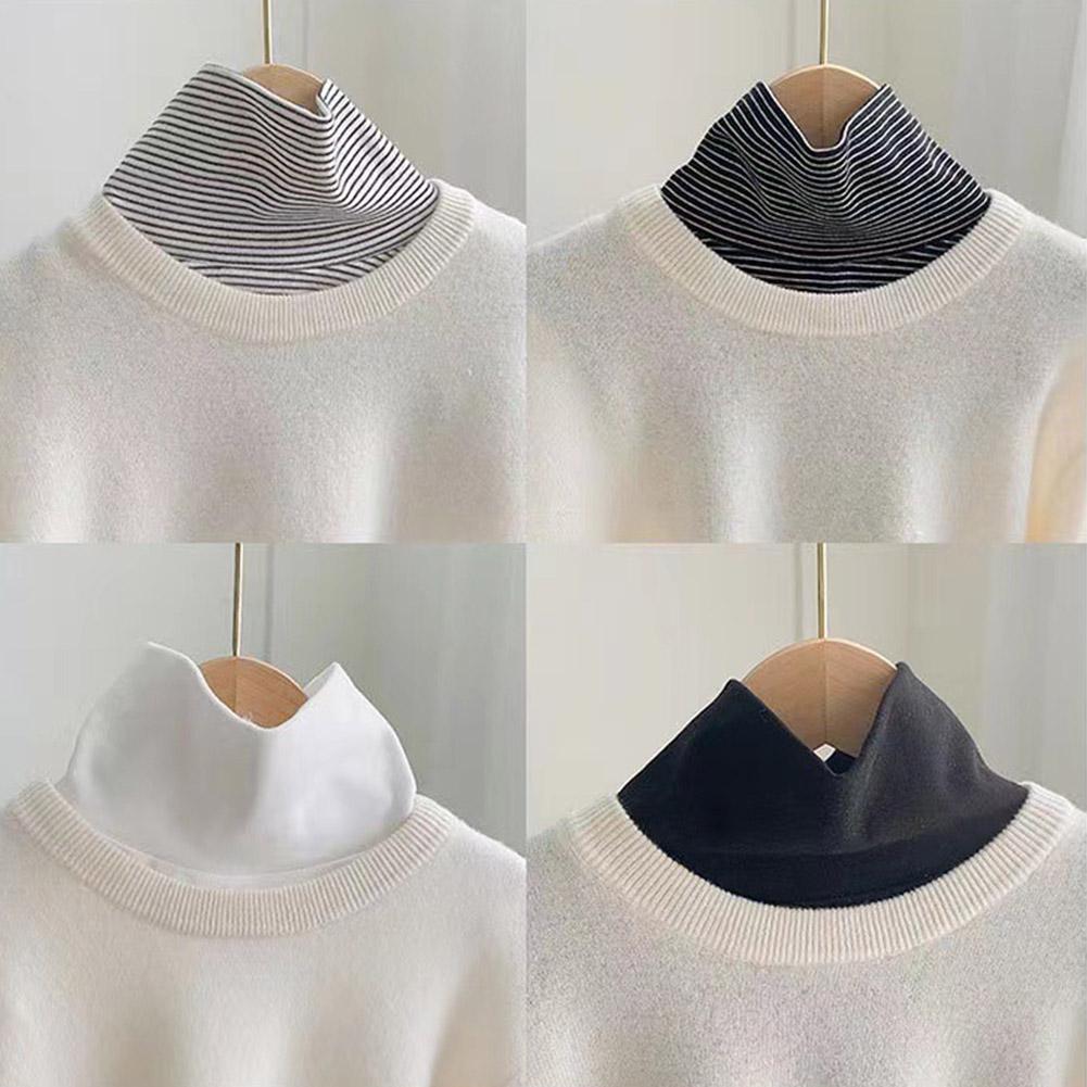 Col roulé tricoté 2025 pour femme – Cache-cou chaud, élégant et polyvalent en jersey élastique