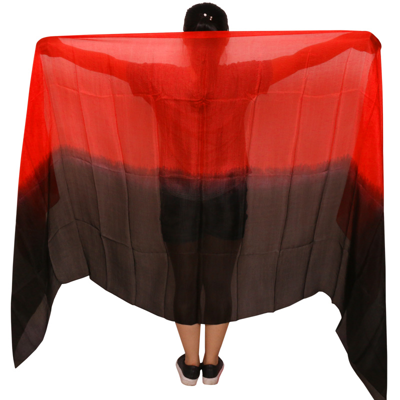 Voile de danse du ventre 100% en soie véritable, accessoire de danse du ventre, écharpe à main, châles personnalisés, accessoire de spectacle sur scène