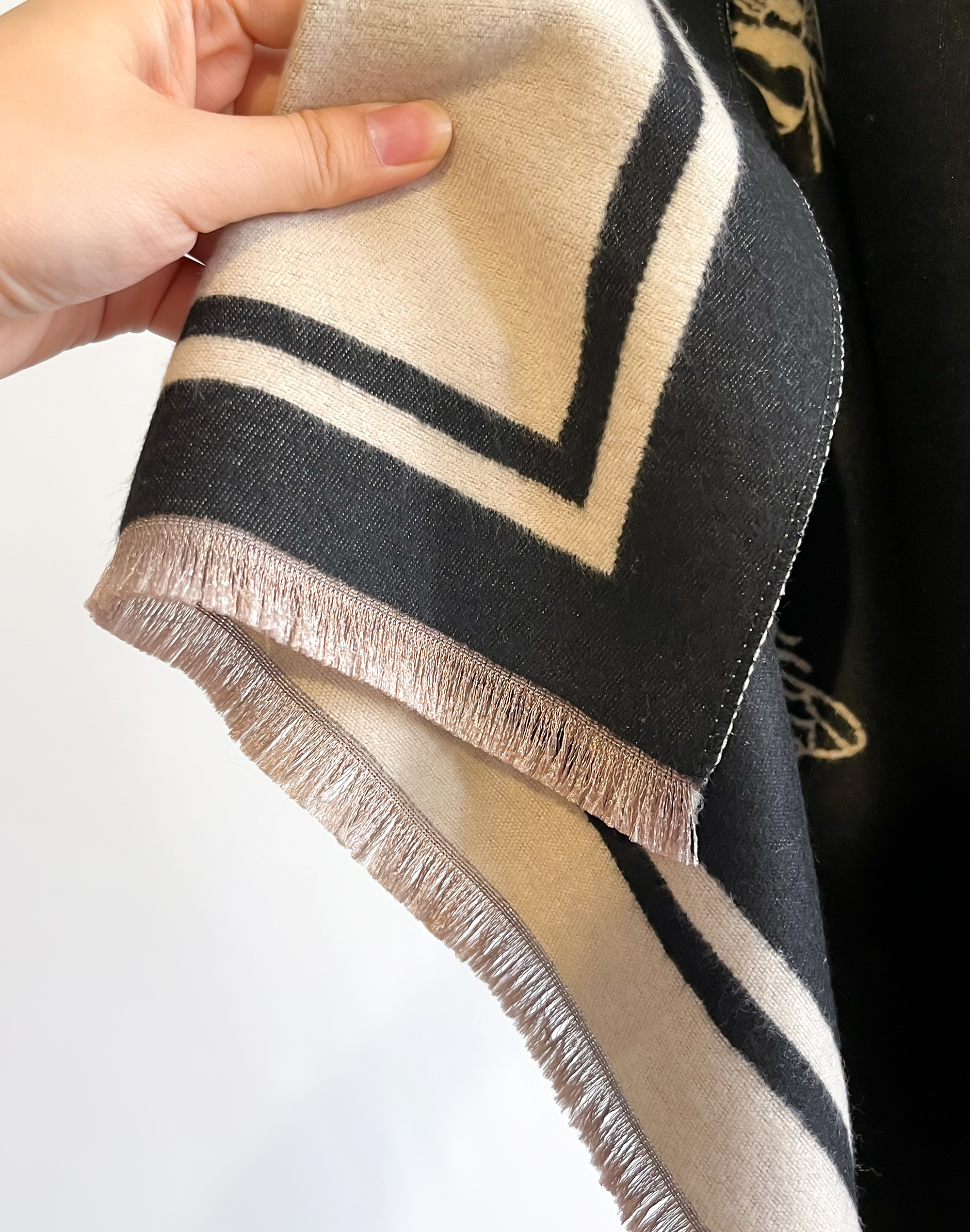 Écharpes Pashmina en Cachemire pour Femme, Jacquard Animal, Couverture Abeille, Châles Doux, Frange Ronde, Marques Chaudes, Designer, Mode Hiver