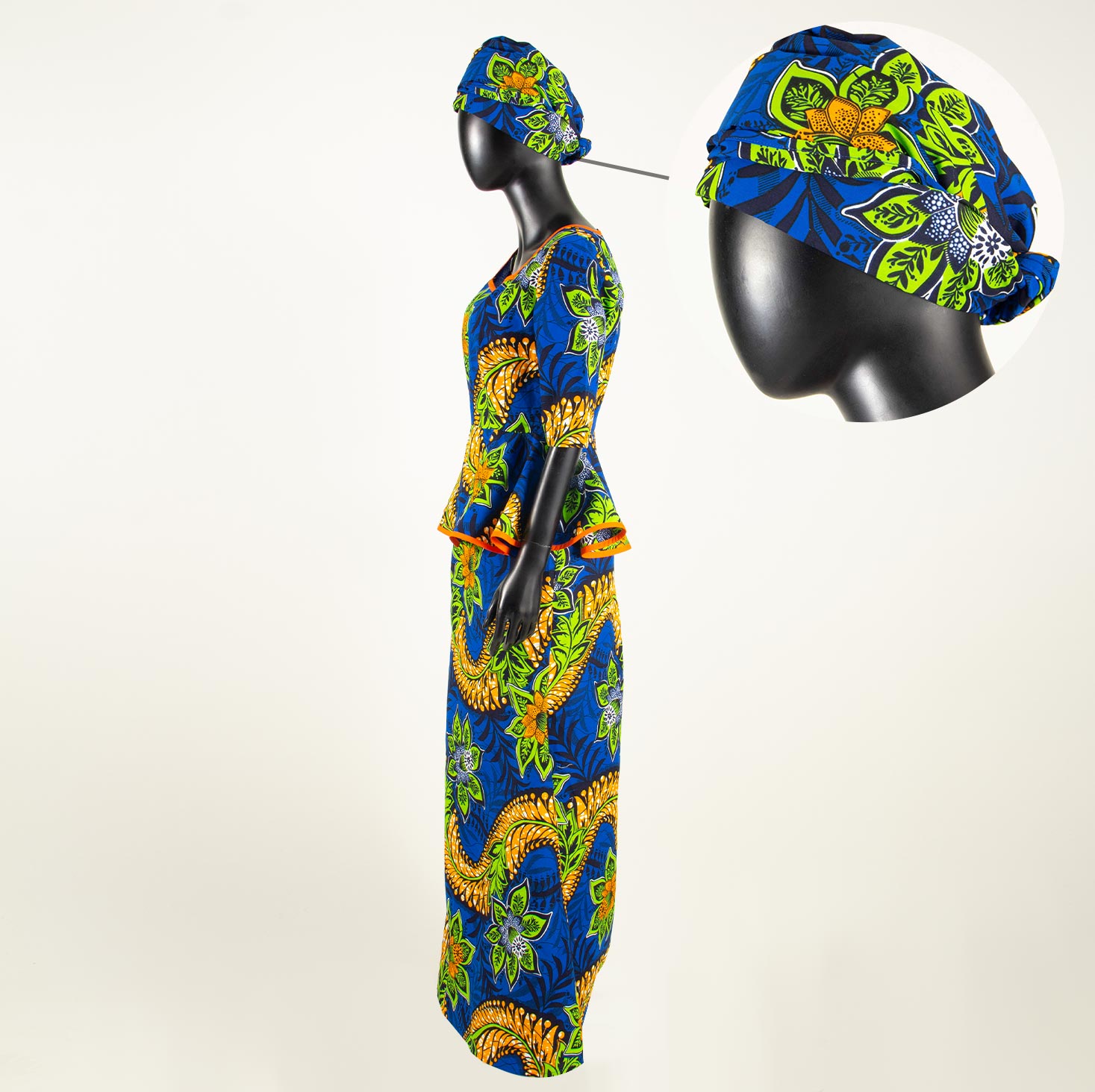 Robes africaines pour femmes, haut imprimé Dashiki traditionnel et robes sirène assorties avec bandeau, robes de soirée élégantes pour femmes Y 2225038