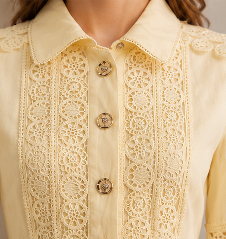 Robe élégante pour femme en soie de lait, artisanat lourd, manches longues
