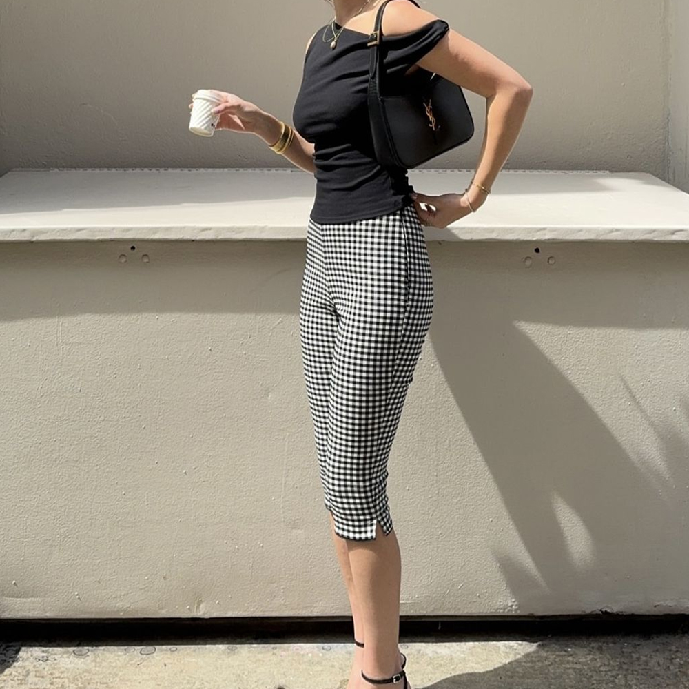 Pantalon Capri 3/4 pour femme, couleur unie, ourlet fendu, pantalon court décontracté d'été, leggings courts extensibles, pantalon de yoga, streetwear