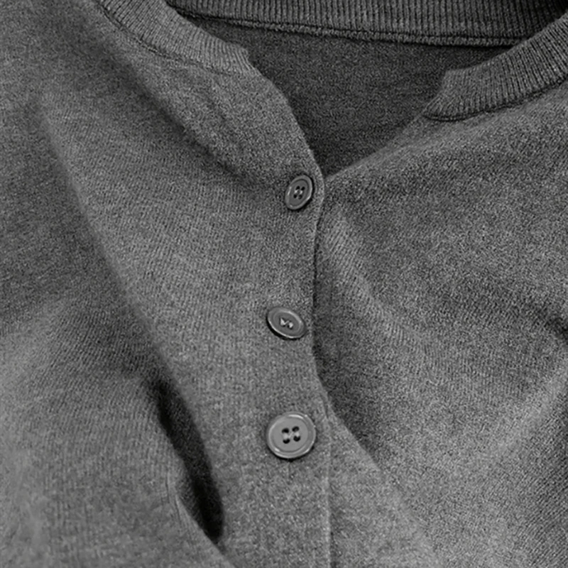 Pull court en cachemire tricoté ample pour femme, col rond, chaud, style coréen, décontracté, collection automne-hiver 2026