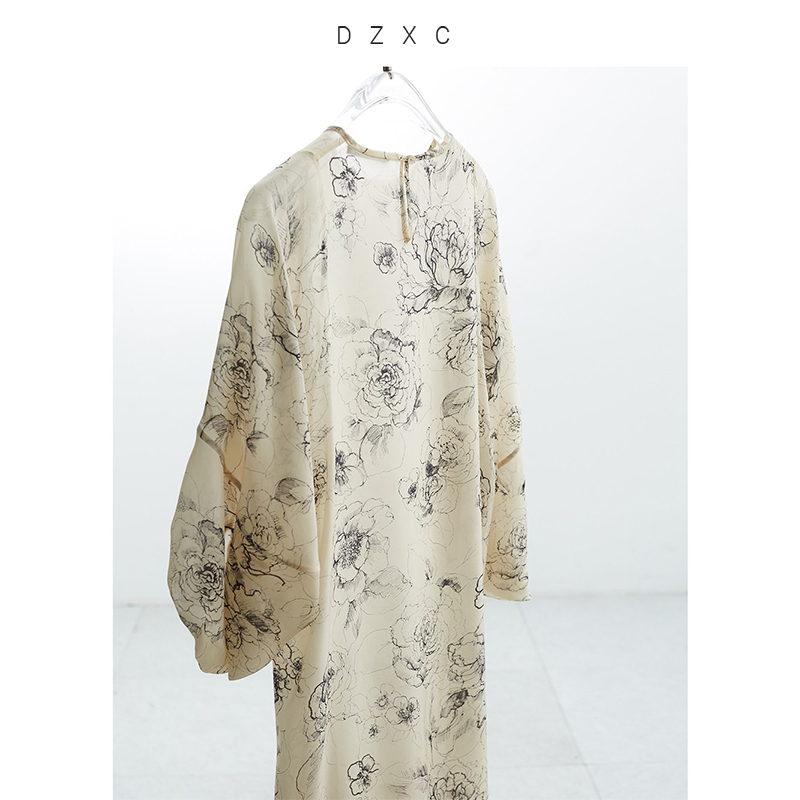 Jupe en soie~Robe en soie de mûrier, jupe longue à motif floral, vêtements d'été pour femmes