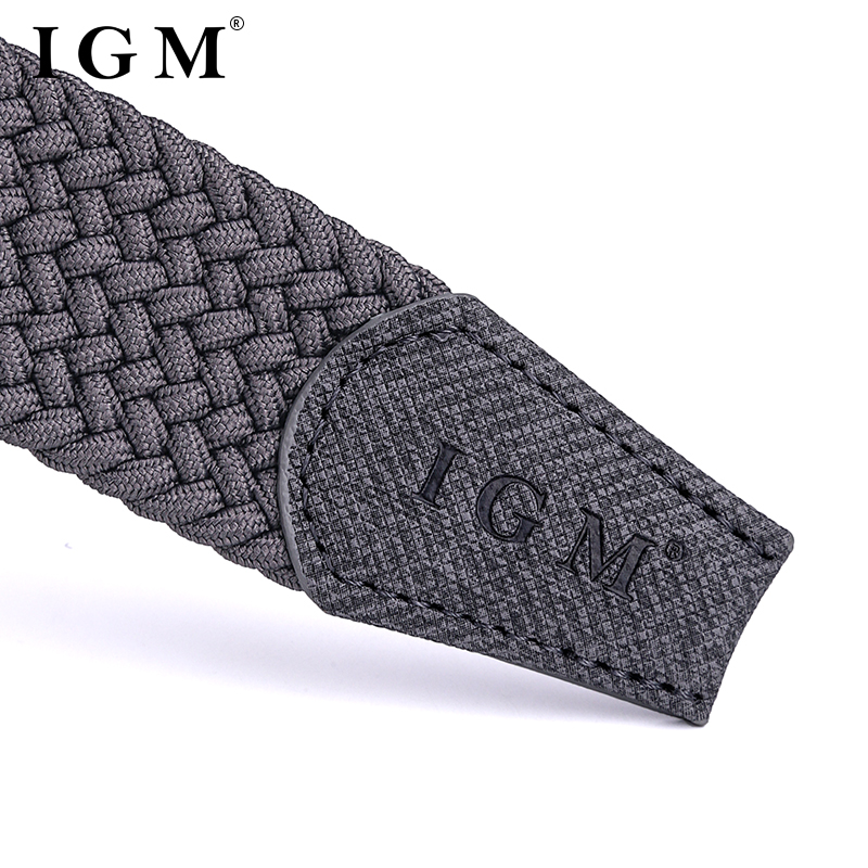 Mode hommes aiguille boucle ceinture toile pantalon jean stretch denim hommes ceinture tressée