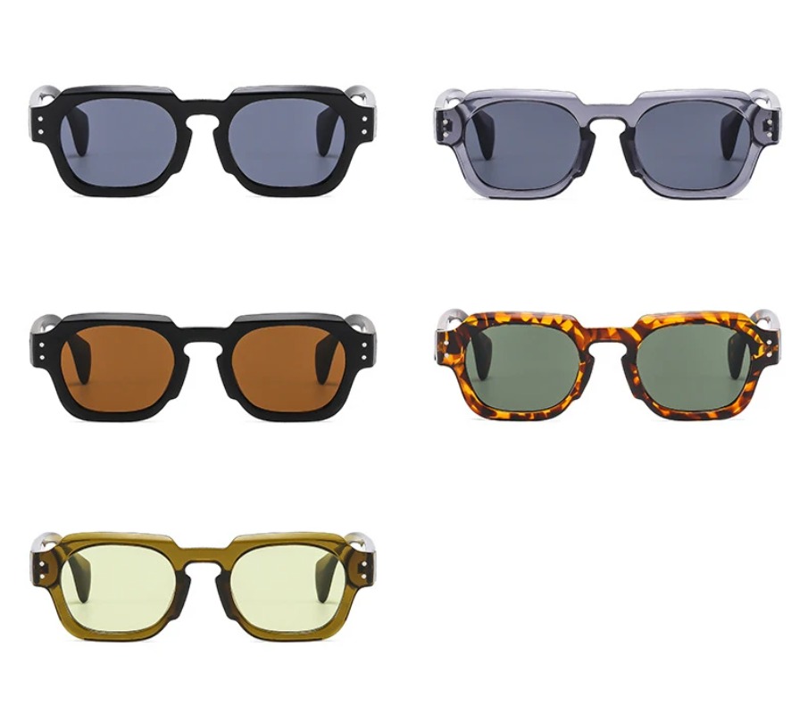 Nouvelles Lunettes de Soleil Carrées Vintage Homme Femme Marque Designer Irrégulières Mode Rétro Extérieur Protection UV400