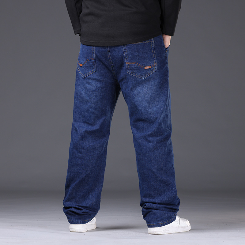 Jean Homme grande taille 42-50 tissu Denim haute élasticité Pantalon grande taille pour 45-150 kg jean Hombre jambe large Jean Pantalon Homme