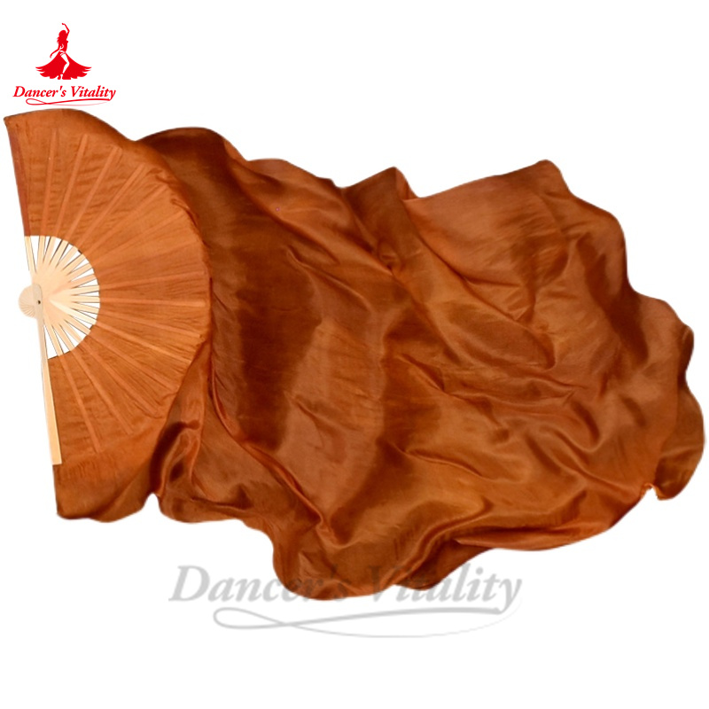 Voiles en éventail en soie naturelle Pure 100% pour femmes, Costumes de danse du ventre, accessoires pour filles