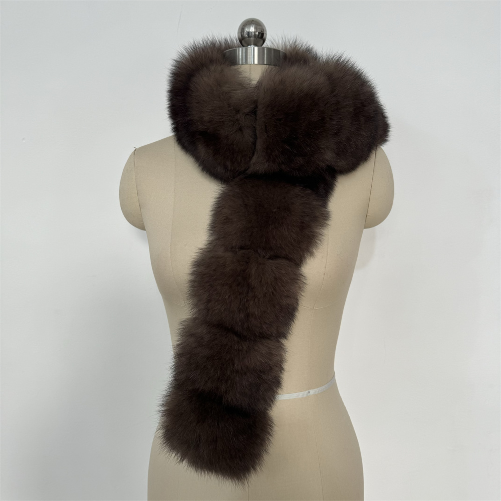 Femmes de luxe chaud réel fourrure de renard châle hiver dames en peluche écharpe enveloppes longue Cape écharpes