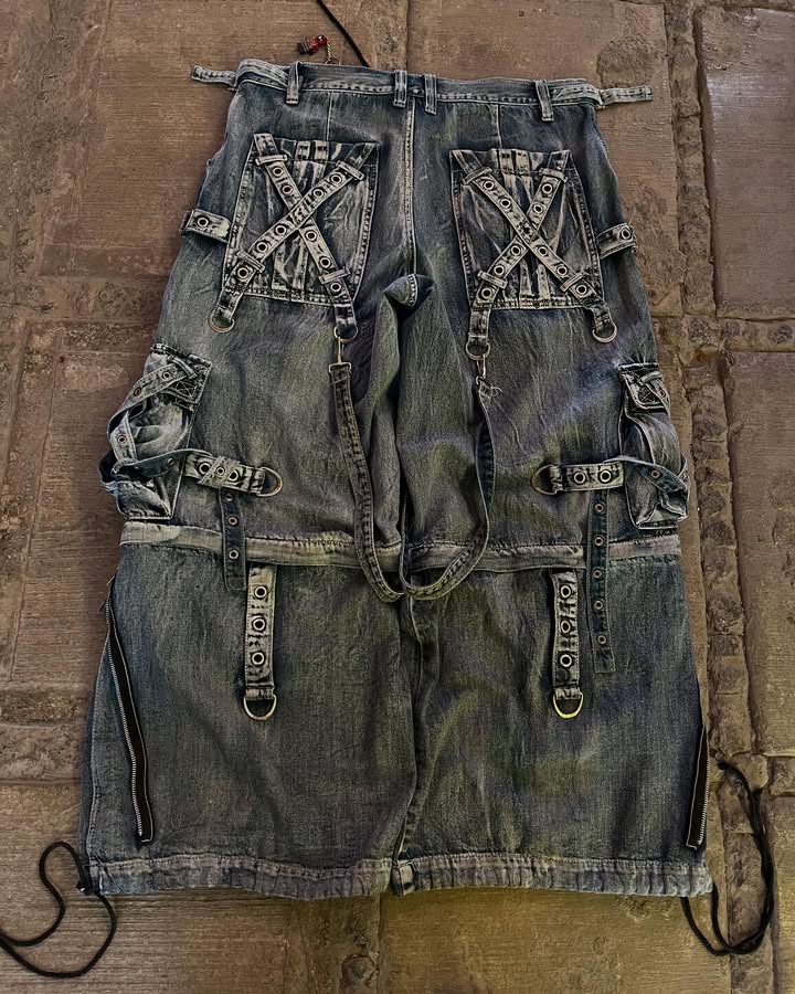 Streetwear jean lourd Y2K vêtements hommes femmes Hip Hop rétro poches Baggy Cargo pantalon Baggy jean taille basse pantalon à jambes larges