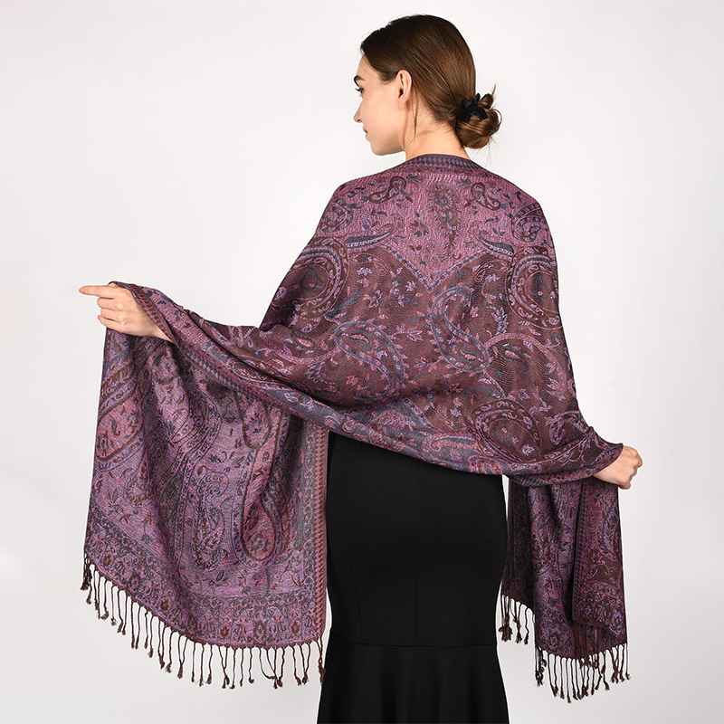 Pashmina Hijab écharpe longue marque de luxe cachemire châle femme Foulard doux Turban bandeau pour femmes bandeau Turbans pour les femmes