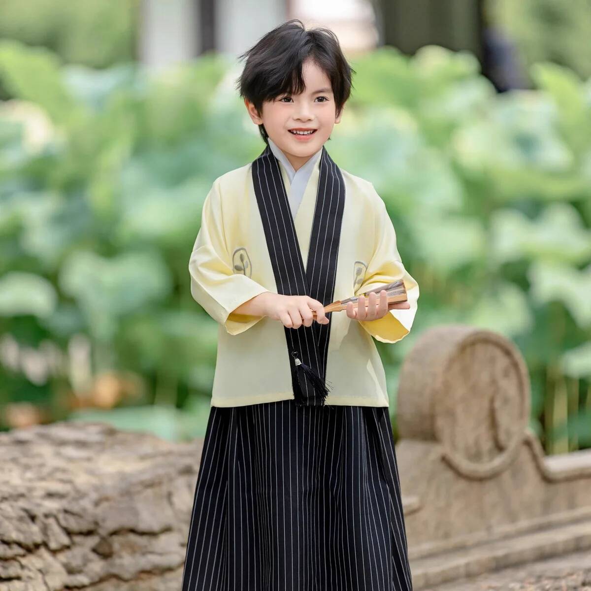 Costume traditionnel japonais pour enfants, vêtements de samouraï pour enfants, ensembles de kimonos pour garçons, vêtements de scène pour enfants