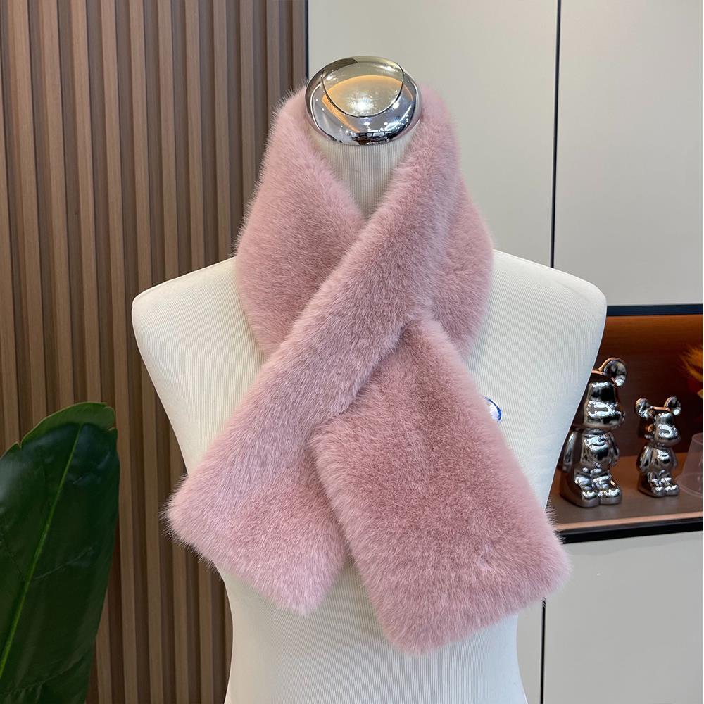 Écharpe en fourrure pour femmes, écharpe Y2K résistante au froid, imprimé léopard, chauffe-cou, fausse fourrure de lapin, écharpes de luxe pour femmes