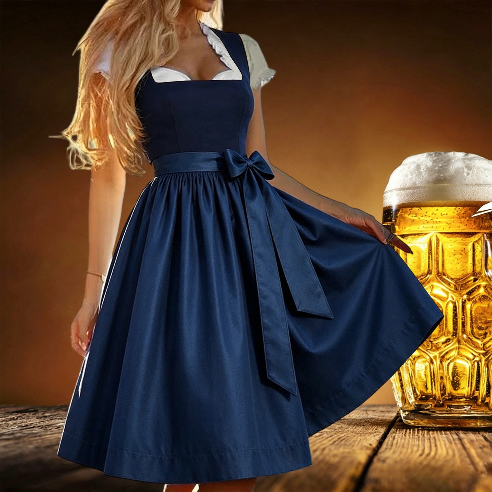 Tenues d'Oktoberfest pour femmes, robes Dirndl, costume de carnaval allemand d'Oktoberfest, robe de cosplay