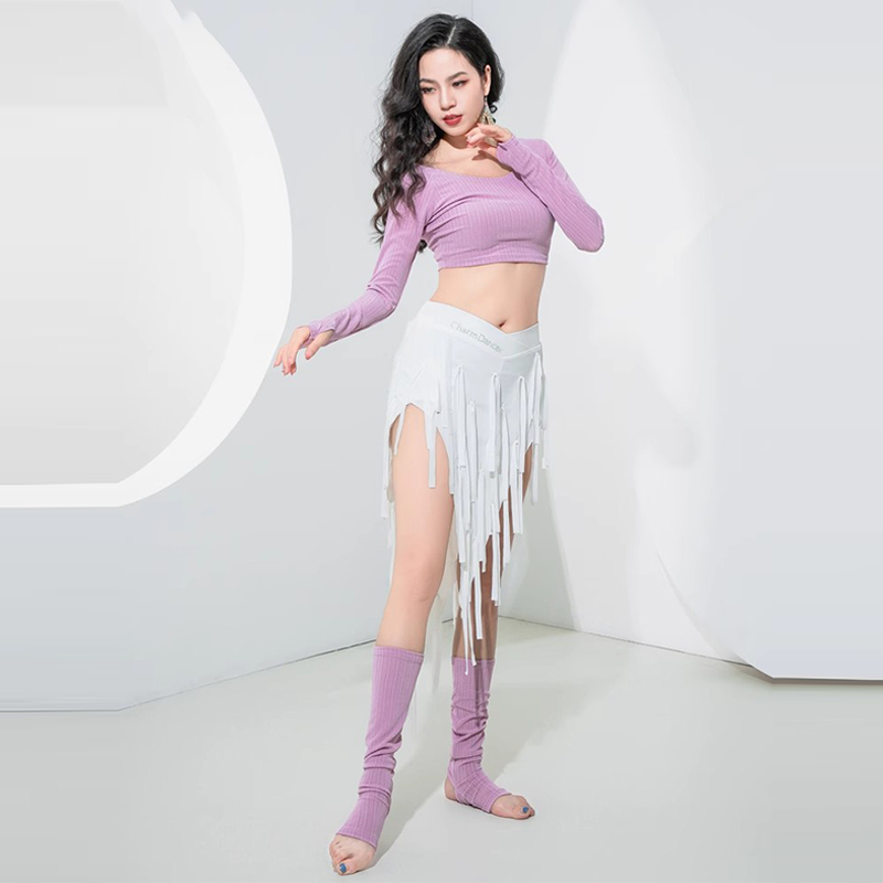 Robe triangulaire de danse du ventre pour femmes, écharpe de hanche, jupe à franges à pampilles, costume de séparés euse financière, longs glands sexy, ceinture ronde