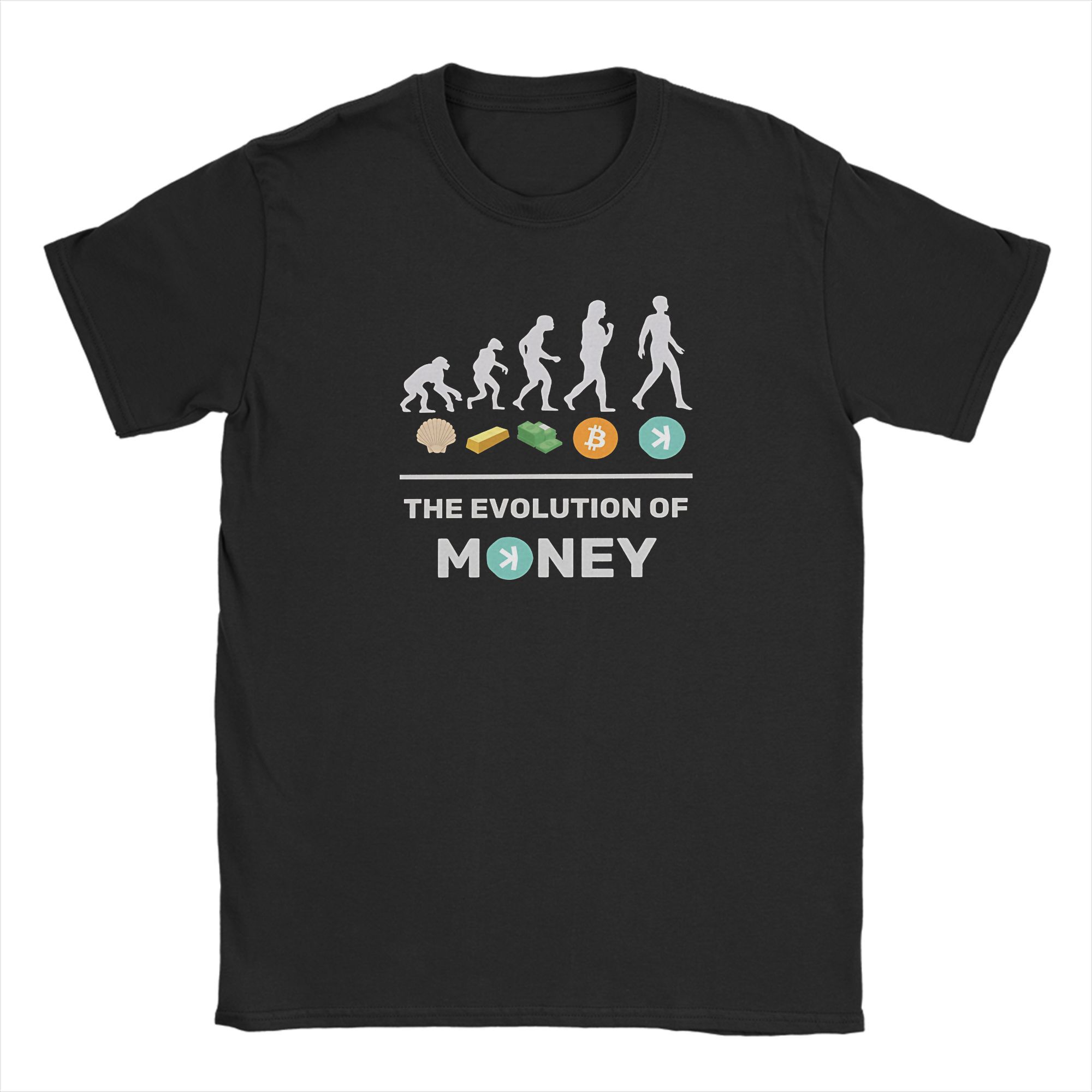 Kaspa l'évolution de l'argent T-Shirt gris hommes Streetwear coton T-Shirts été col rond Harajuku T-Shirts en vrac grande taille vêtements
